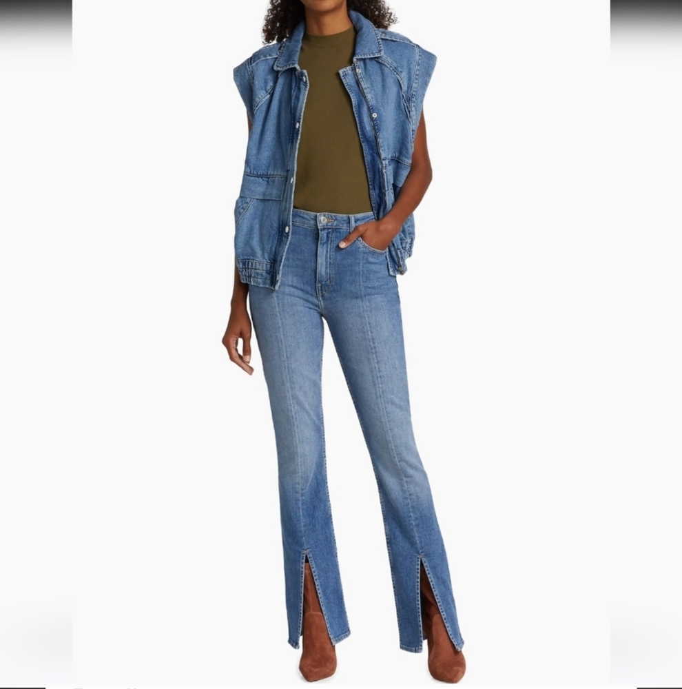Derek Lam 10 Crosby Lucia Flare Slit Jeans. Western